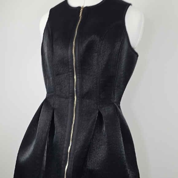 Marciano Black Sleeveless Fit & Flare Zip Front Dress Size M - Picture 4 of 10